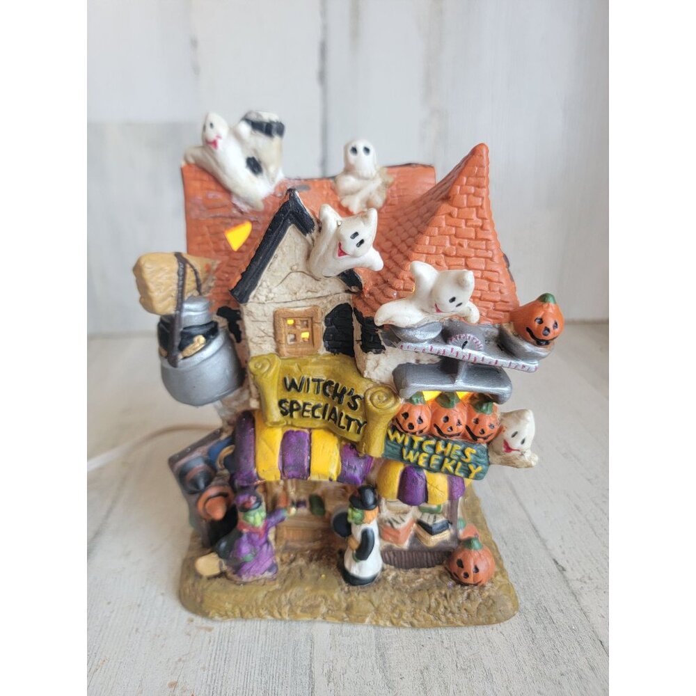Vintage ceramic Witch's specialty ghost pumpkin Halloween